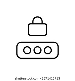 Password icon Thin line vector