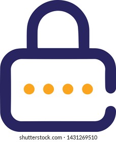 Password icon in trendy flat style isolated on white background. Password symbol. Vector illustration