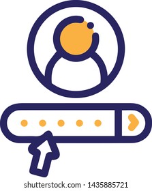 Password icon in trendy flat style isolated on white background. Password symbol. Vector illustration