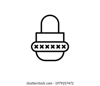 Password icon. Trendy flat vector Password icon on white background from Internet Security and Networking collection, vector illustration can be use for web and mobile, eps10.