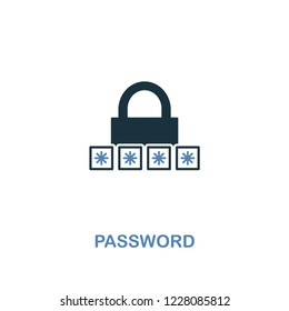 Password icon in two colors. Premium design from internet security icons collection. Pixel perfect simple pictogram password icon for web design and printing.
