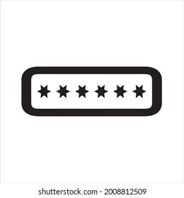 Icono de contraseña ilustrador de diseño de color negro vectorial