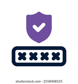 password icon. vector dual tone icon for your website, mobile, presentation, and logo design.