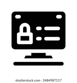 password icon. vector glyph icon for your website, mobile, presentation, and logo design.