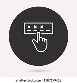 Password icon. Vector illustration isolated. Simple pictogram for graphic and web design.
