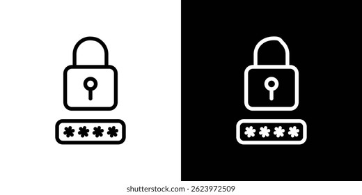 Password icon vector, illustration logo template in trendy style
