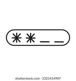 Icono de contraseña. Ilustración vectorial. imagen de stock.
