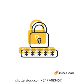 Password icon vector illustration. Password symbol isolated on white background
