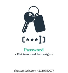 Vector de icono de contraseña aislado en un fondo blanco. símbolos de contraseña para aplicaciones web y móviles.