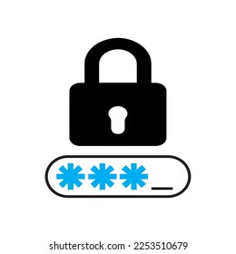 password icon vector isolated on background
