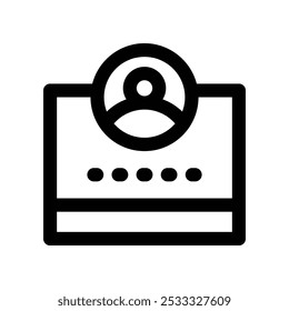 password icon. vector line icon for your website, mobile, presentation, and logo design.
