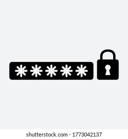 Password icon vector logo illustration flat style