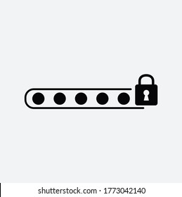 Password icon vector logo illustration flat style