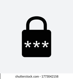 Password icon vector logo illustration flat style