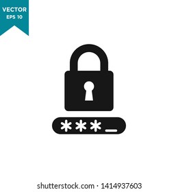 password icon vector logo template, secure icon, lock icon 