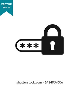password icon vector logo template, secure icon, lock icon 