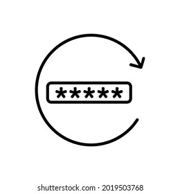 Password icon vector. protection illustration sign. security symbol or logo.