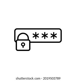 Password icon vector. protection illustration sign. security symbol or logo.