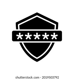 Password icon vector. protection illustration sign. security symbol or logo.
