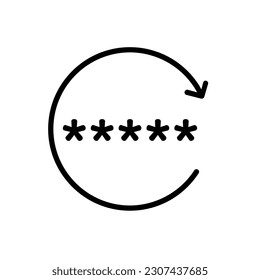 Passwortsymbol, Vektorgrafik. Schutzillustrationszeichen. Sicherheitszeichen oder -logo.