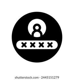 Password icon vector. protection illustration sign. security symbol or logo.