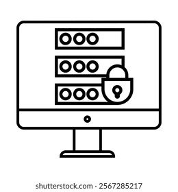 Password icon vector. protection illustration sign. security symbol or logo.