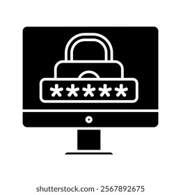 Password icon vector. protection illustration sign. security symbol or logo.