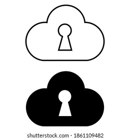 Juego de vectores de icono de contraseña. Colección de signos de ilustración de protección. símbolo de seguridad.