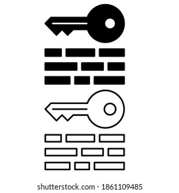 Password icon vector set. Protection illustration sign collection. safety symbol. 