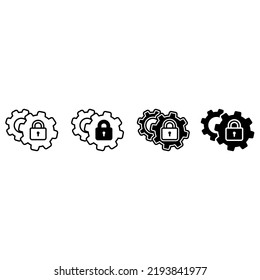 Password icon vector set. protection illustration sign collection. security symbol. access logo.