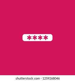 password icon vector. password sign on pink background. password icon for web and app