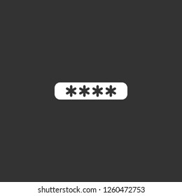 password icon vector. password sign on black background. password icon for web and app