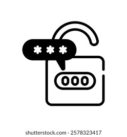 Password icon vector stock illustration