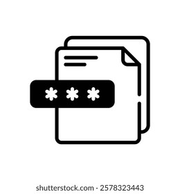 Password icon vector stock illustration