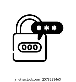 Password icon vector stock illustration