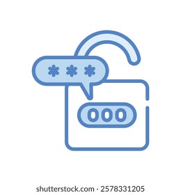 Password icon vector stock illustration