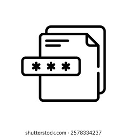 Password icon vector stock illustration