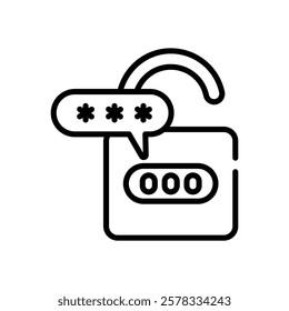 Password icon vector stock illustration