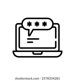 Password icon vector stock illustration