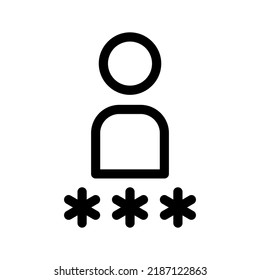 Icono de contraseña Ilustración de diseño de símbolo del vector