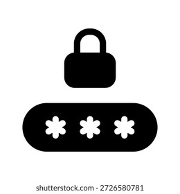 Ilustração de design de símbolo de vetor de ícone de senha