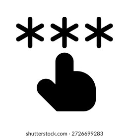 Ilustração de design de símbolo de vetor de ícone de senha