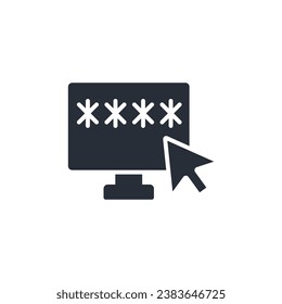 Passwort-Symbol. vector.Editable stroke.linear style sign for use web design,logo.Symbol illustration.