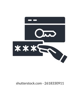 ícone de senha. vetor.Editável símbolo de estilo traço.linear para usar web design,ilustração logo.Symbol.