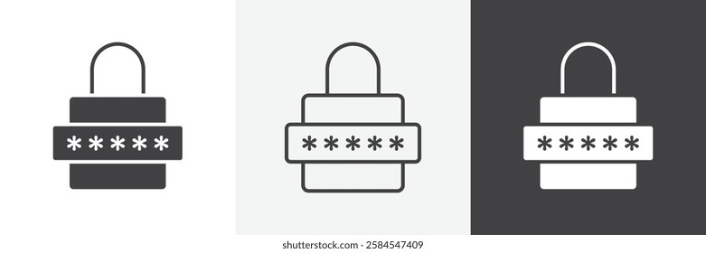 Password icons graphics pack vectors.