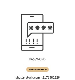 password  icons  symbol vector elements for infographic web