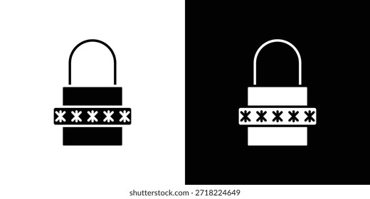 Password icons. Vector Template Illustration Symbol Pixels Perfect