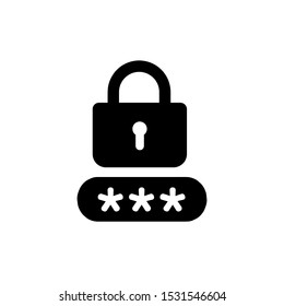 Password icon,vector illustration. Flat design style. vector password icon illustration isolated on White background, password icon Eps10. password icons graphic design vector symbols.