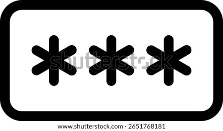 Password Input Box with Asterisk Symbols