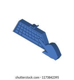 Password isometric left top view 3D icon